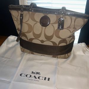 Authentic Coach Purse, Brown & Tan C's